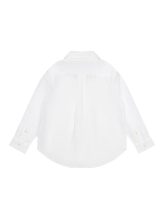 Leinenhemd mit Button-Down Kragen Weiß