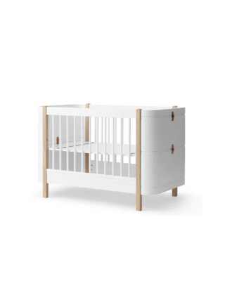 Wood Mini+ Babybett - Weiß-Eiche