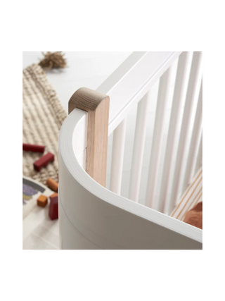 Wood Mini+ Babybett - Weiß-Eiche
