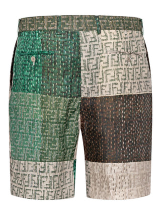 Shorts in Grüntönen mit FF-Logo