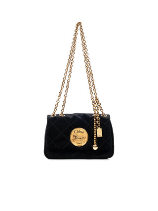 Kleine Heritage Schultertasche aus Samt