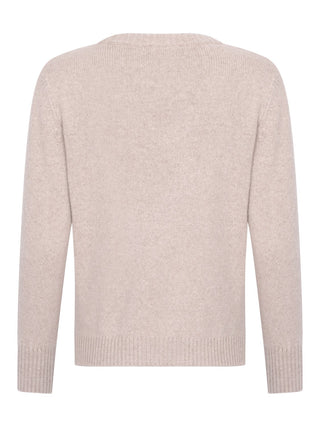 Kaschmirpullover mit V-Neck in Beige