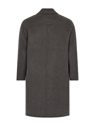 Mantel aus Wolle in Grau