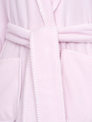 Morgenmantel aus Fleece - Rosa