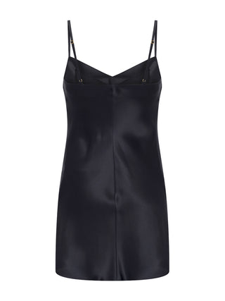 Tracy schwarzes Seidenunterkleid