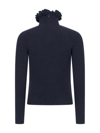 Rollkragenpullover mit Ruffles