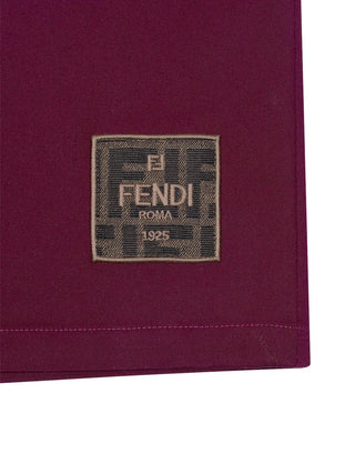 Bundfaltenhose mit weitem Bein - Bordeaux