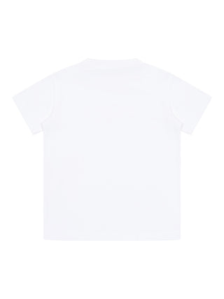 T-Shirt mit Emboss-Logo - Weiß