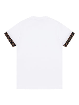 T-Shirt mit FF-Logo-Besatz - Weiß