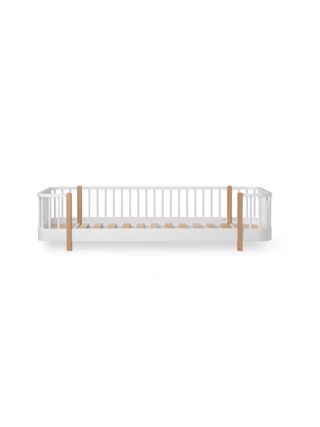 Wood Original Bodenbett, weiss/Eiche