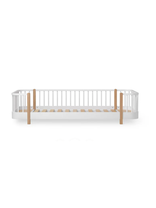 Wood Original Bodenbett, weiss/Eiche