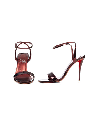 Miss Z Sandal aus Lackleder in Metallic 100 mm