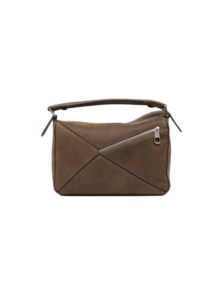 Puzzle Tasche aus geschmeidigem genarbtem Kalbsleder