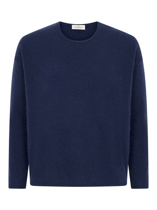 Crewneck Strickpullover in Navy