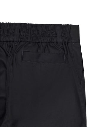 Baumwollhose mit Umschlag - Schwarz
