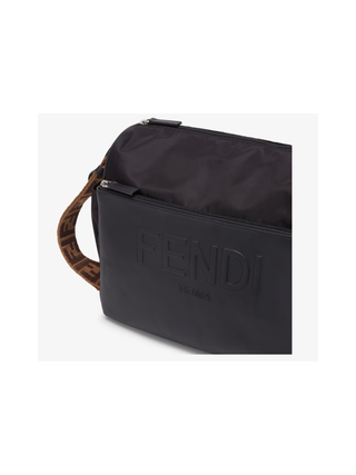 Wickeltasche aus Nylon und Leder