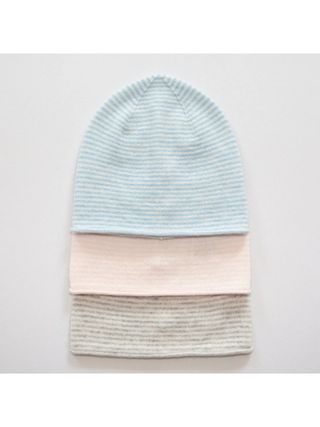 Kaschmirmütze KIM MINISTRIPE - Hellblau Mélange