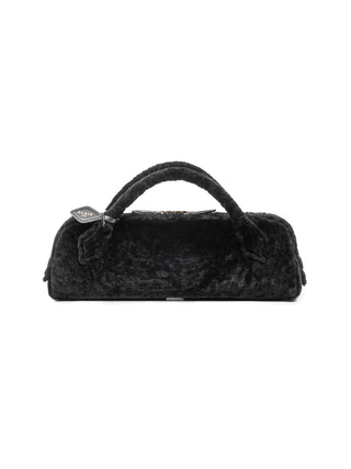 Le Teckle aus geschorenem Shearling in Schwarz