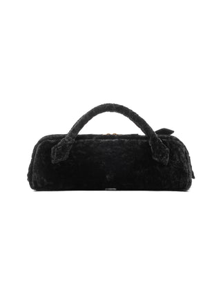 Le Teckle aus geschorenem Shearling in Schwarz