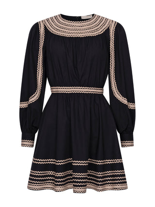 Kurzes Kleid Fiora mit langen Ärmeln