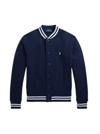 Fleece-Baseballjacke Navy