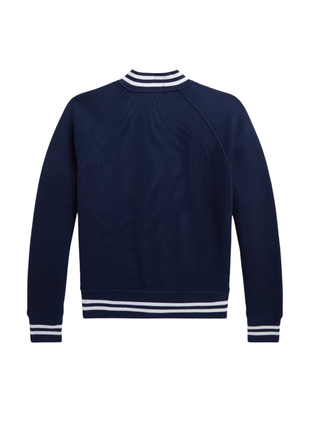 Fleece-Baseballjacke Navy