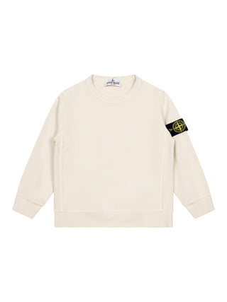 Sweatshirt mit Logo - Hellbeige