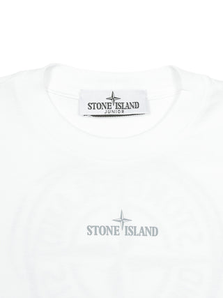 T-Shirt mit Kompass-Logo - Weiß