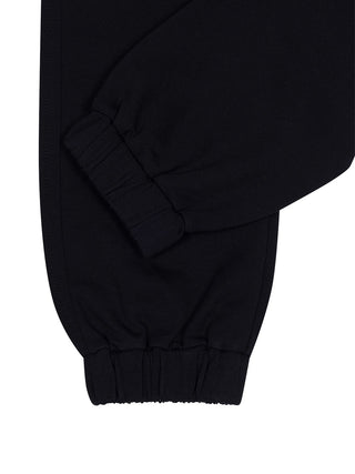 Sweathose mit Besatz - Schwarz
