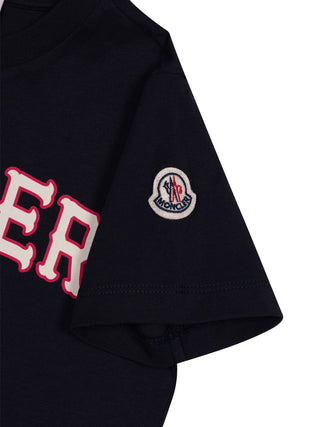T-Shirt mit Logo-Print - Navy