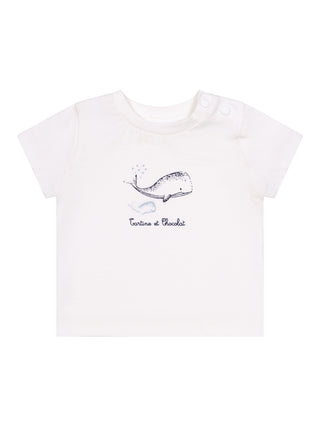 T-Shirt und Shorts im Set - Weiß/Blau