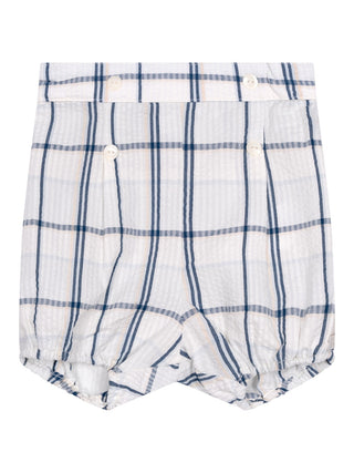 T-Shirt und Shorts im Set - Weiß/Blau