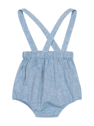 Body & Bloomer im Set - Weiß/Blau