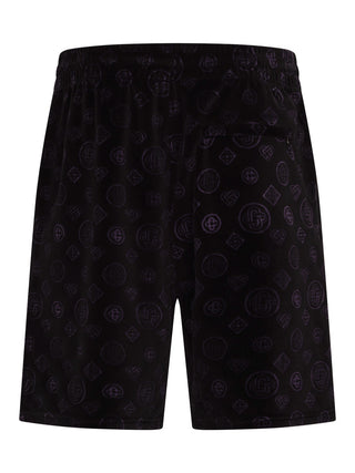 Monogram Shorts aus Velour