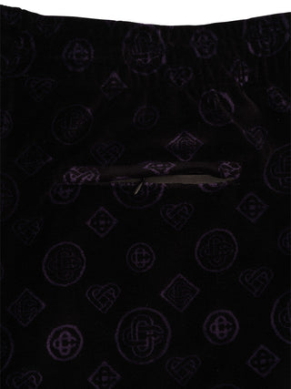Monogram Shorts aus Velour