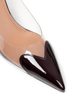 Le Coeur Slingbacks aus Lack-Lammleder 55 mm