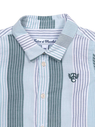 Gestreiftes Hemd - Mint