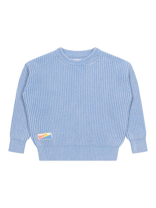 Yaro Rippstrickpullover - Blau