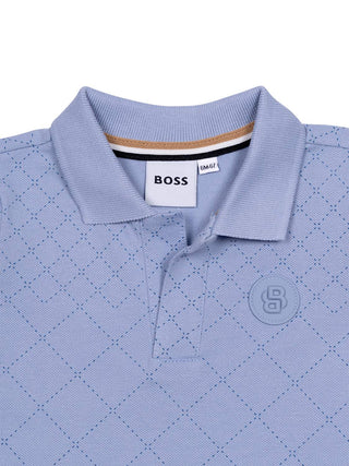 Poloshirt mit Logo - Hellblau