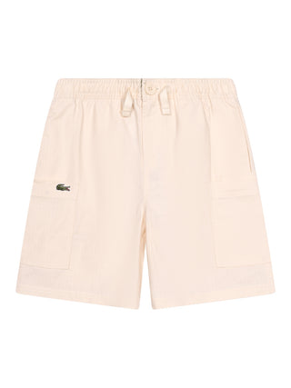 Ripstop Shorts mit Logo - Beige