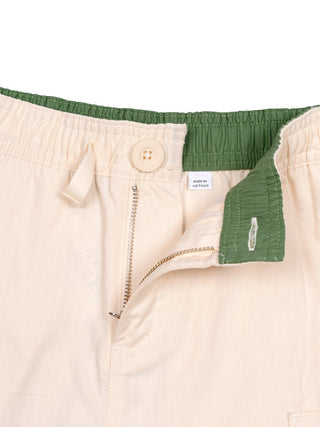 Ripstop Shorts mit Logo - Beige