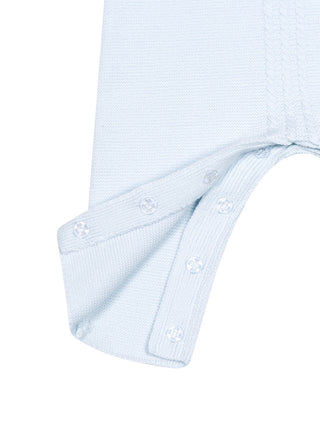 Strick-Latzhose - Hellblau
