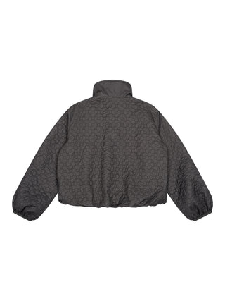Kamleya Jacke mit gestepptem Blumenmotiv - Oliv