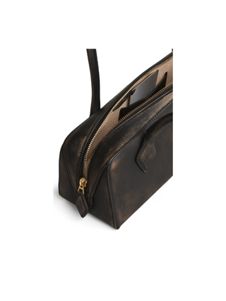 Mittelgroße Tasche Le Teckel aus gealtertem Leder