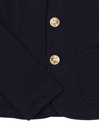 Blazer mit Logo-Stickerei - Navy