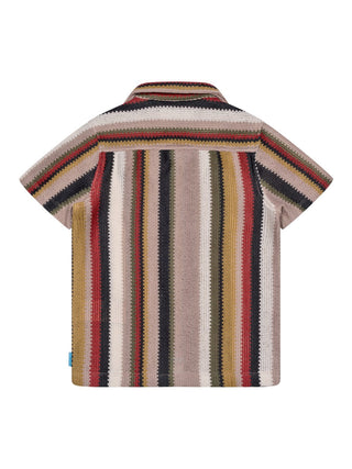 Gestreiftes Strickhemd - Multicolor