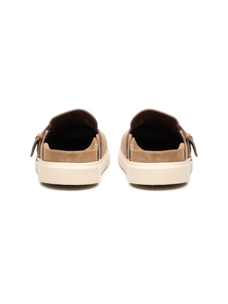Wildleder-Clogs mit Nieten-Details - Braun