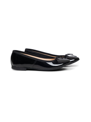 Ballerina aus Lackleder - Schwarz