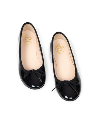 Ballerina aus Lackleder - Schwarz