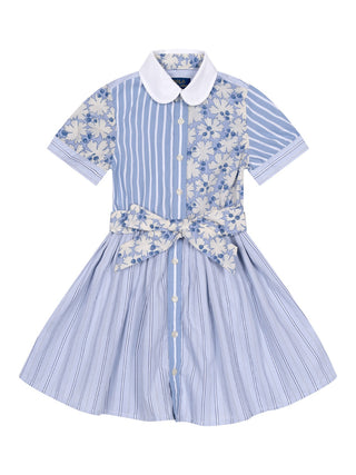 Sommerkleid aus Baumwollpopeline - Blau
